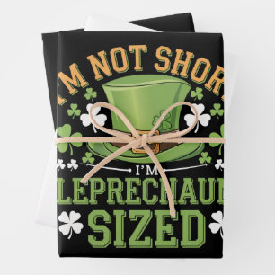 Hoja De Papel De Regalo No soy bajo, soy de tamaño Leprechaun para St Patr