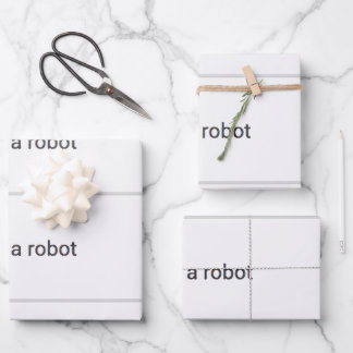 Hoja De Papel De Regalo No soy un robot