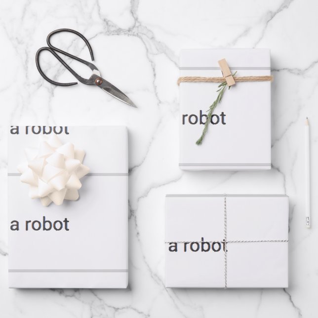 Hoja De Papel De Regalo No soy un robot (Anverso)