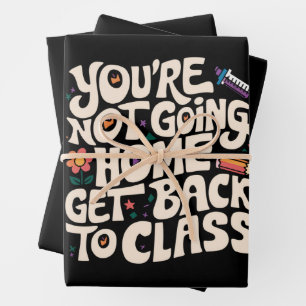 Hoja De Papel De Regalo No Te Vas A Casa Vuelve A Clase Enfermera