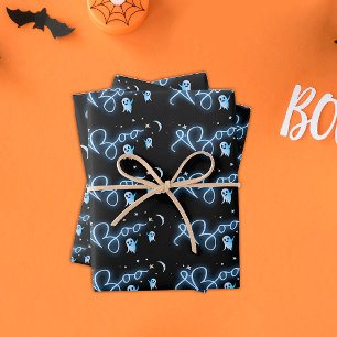 Hoja De Papel De Regalo Noche de Halloween Fiesta de Mansión Embrujada