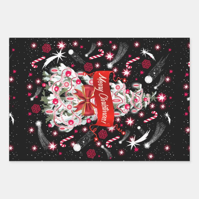 Hoja De Papel De Regalo Noche estrellada (Anverso)