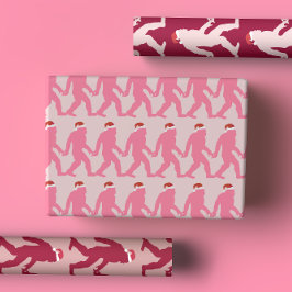 Hoja De Papel De Regalo Noches únicas de Santa Cruz Rosa y Roja