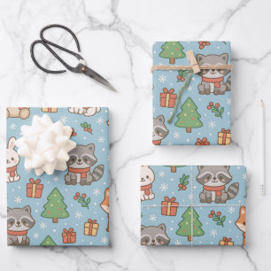 Hoja De Papel De Regalo Nochevieja en el bosque