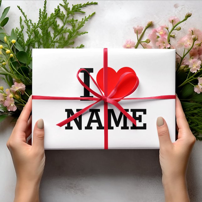 Hoja De Papel De Regalo Nombre del corazón (Subido por el creador)