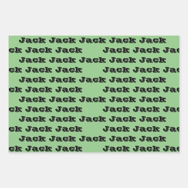 Hoja De Papel De Regalo Nombre del cumpleaños del personalizado (Anverso)