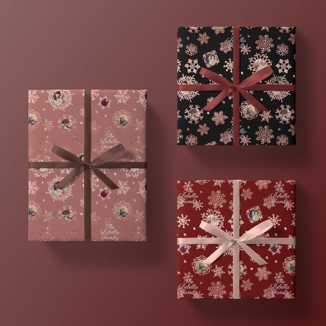 Hoja De Papel De Regalo Nombre personalizado + 6 Rosa fotográfico Purpurin (Subido por el creador)