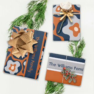 Hoja De Papel De Regalo Nombre personalizado de las flores de huevo de óxi