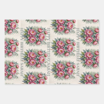 nombre personalizado de vintage peopny rosa