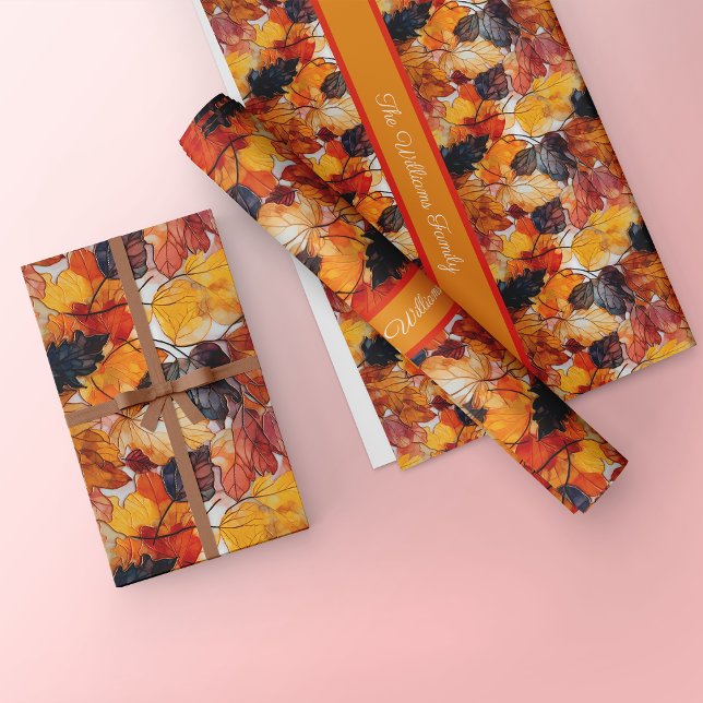 Hoja De Papel De Regalo Nombre personalizado del efecto de impresión falsa (Subido por el creador)