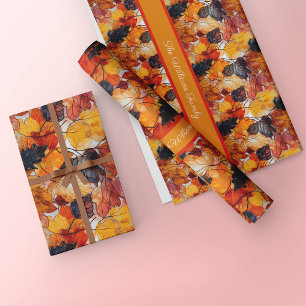 Hoja De Papel De Regalo Nombre personalizado del efecto de impresión falsa