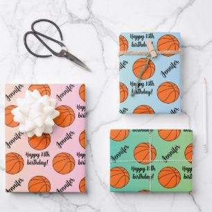 Hoja De Papel De Regalo Nombre personalizado Sentimiento Deporte Tema Balo