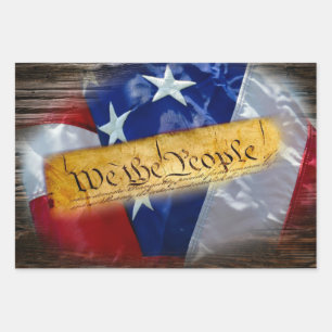 Hoja De Papel De Regalo Nosotros, la bandera norteamericana