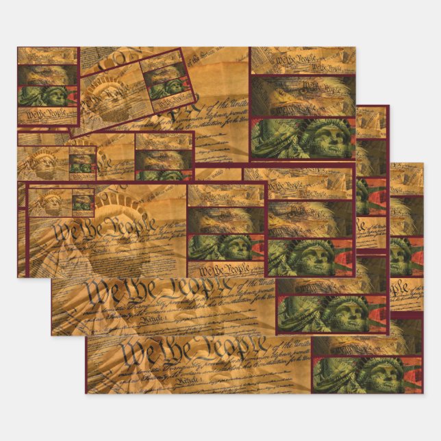 Hoja De Papel De Regalo Nosotros, la Constitución Popular Estadounidense (Set)