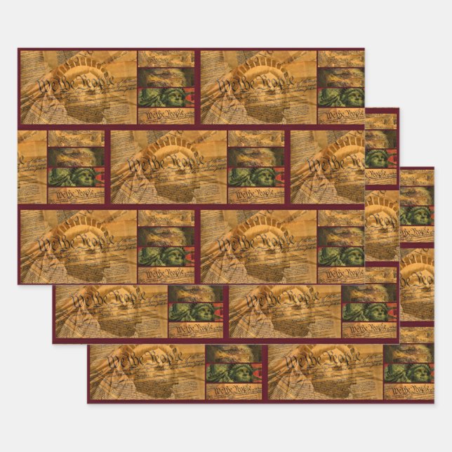 Hoja De Papel De Regalo Nosotros, la Constitución Popular Estadounidense (Set)