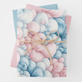 Hoja De Papel De Regalo Nubes de Algodón de Azúcar