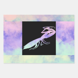 Hoja De Papel De Regalo Nubes de Algodón de Azúcar Mantis Religiosa