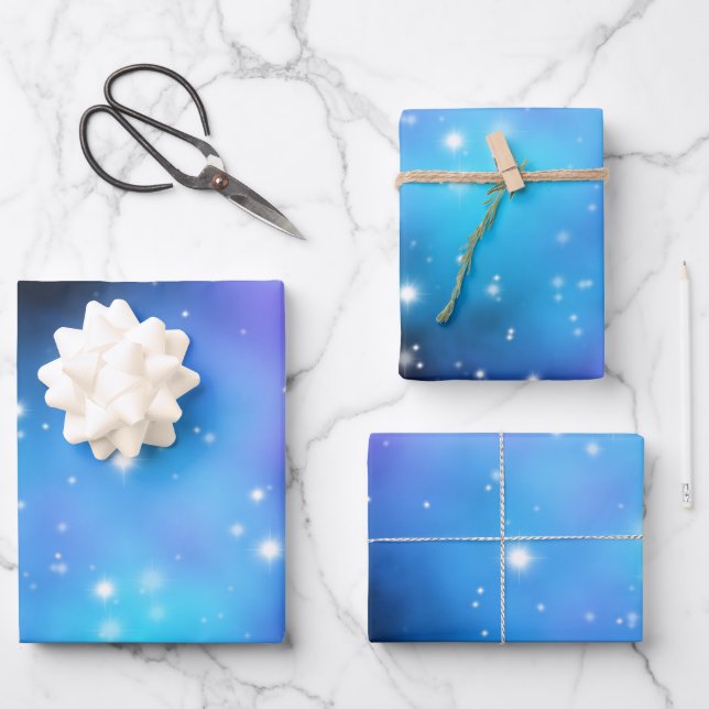Hoja De Papel De Regalo Nubes espaciales Galaxy Starlight (Anverso)