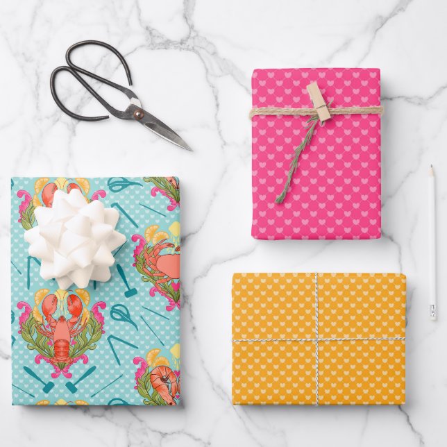 Hoja De Papel De Regalo Núcleo de crustáceo (Anverso)