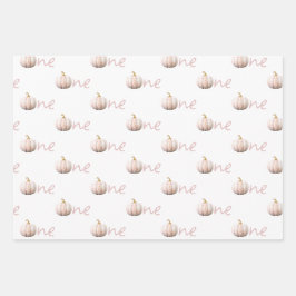 Hoja De Papel De Regalo Nuestro pequeño calabaza primer cumpleaños