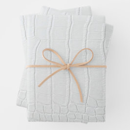 Hoja De Papel De Regalo Nueva impresión de piel de cocodrilo blanco