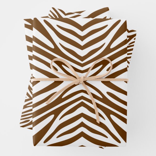 Hoja De Papel De Regalo Nuez moscada cebra neutral (In situ)