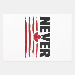 Hoja De Papel De Regalo Nunca 51.ª política canadiense-estadounidense Trum