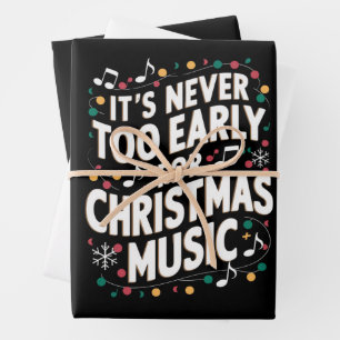 Hoja De Papel De Regalo Nunca es demasiado pronto para músico musical Navi