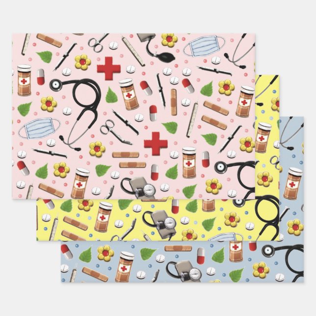 Hoja De Papel De Regalo Nurse Gift (Set)