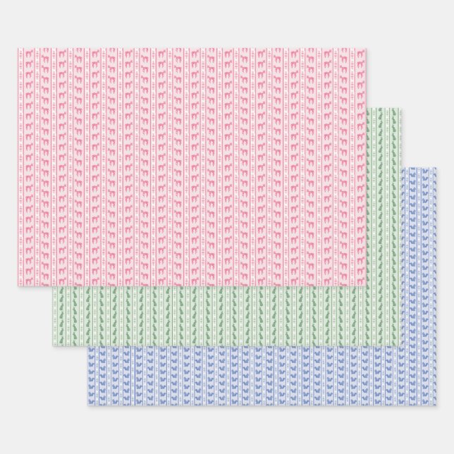 Hoja De Papel De Regalo Nursery Animals Wrapping Paper (Set)