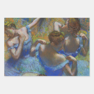 Hoja De Papel De Regalo Obras maestras de arte pastel de bailarinas azules