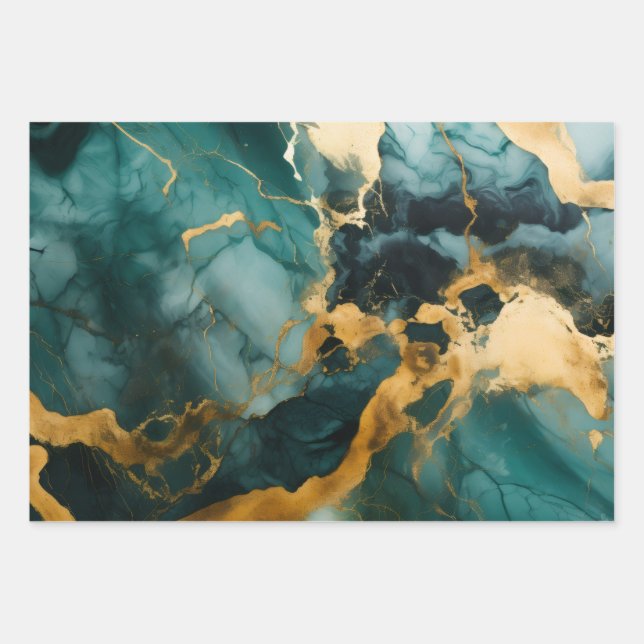 Hoja De Papel De Regalo Obsidian River (Anverso)