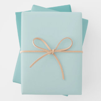 Hoja De Papel De Regalo Ocean Colours Plain Green in Three Light Tones