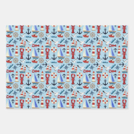 Hoja De Papel De Regalo Océano Náutico