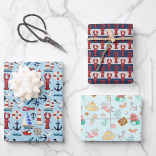 Hoja De Papel De Regalo Océano Náutico