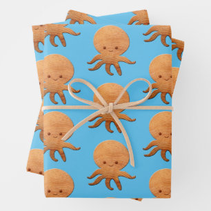 Hoja De Papel De Regalo Octopus Personalizado Cuidadoso Con Impresión De M