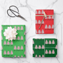 Oh Christmas Tree Little Debbie Cakes Gift Wrap