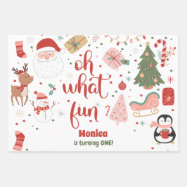 Hoja De Papel De Regalo Oh, qué navidades divertidos cumpleaños