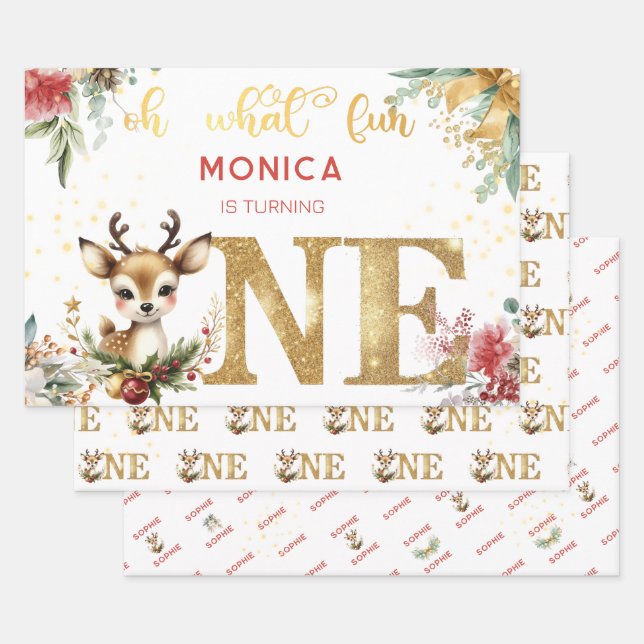 Hoja De Papel De Regalo Oh, qué navidades tan divertidos (Set)