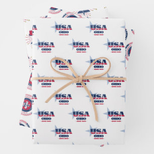 Hoja De Papel De Regalo Ohio, 50 Estados, Libertad Bell