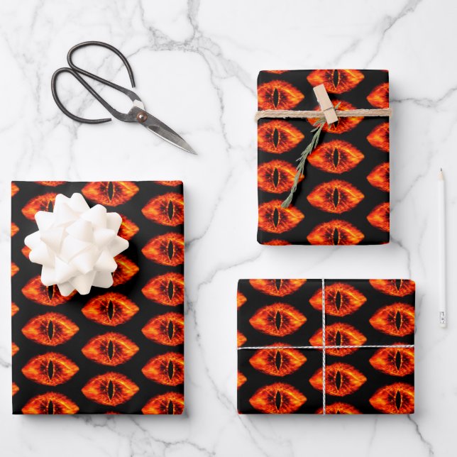 Hoja De Papel De Regalo Ojo de Sauron (Anverso)