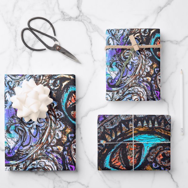 Hoja De Papel De Regalo Ojo de un monstruo marino (Anverso)