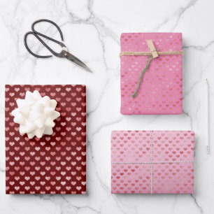 Hoja De Papel De Regalo Ombre color rojo rosa