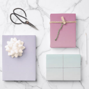 Hoja De Papel De Regalo Ómbre de lavanda rosa con una crema de tinta