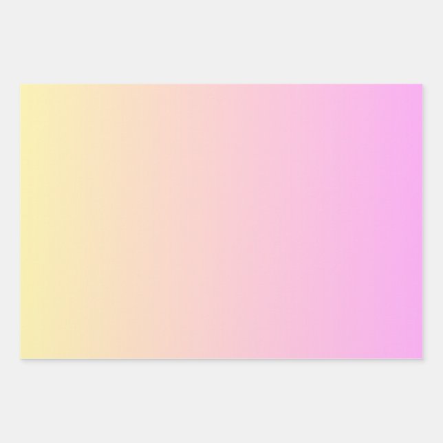 Hoja De Papel De Regalo Ombre Rosa Y Naranja (Anverso)