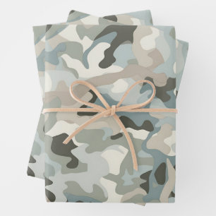 Hoja De Papel De Regalo Onda Stealth Blue Camo