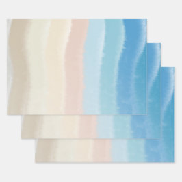 Hoja De Papel De Regalo Ondas salinas costeras