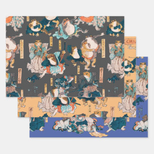 Hoja De Papel De Regalo Ondulaciones ukiyo-e de rana japonesa