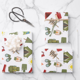 Hoja De Papel De Regalo One Happy Camper Boys Birthday 