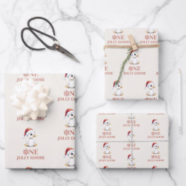 Hoja De Papel De Regalo One Jolly Goose December First Birthday